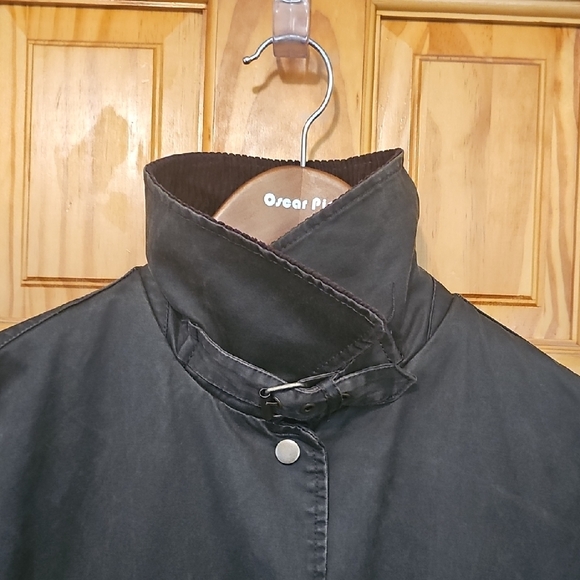 Zara Corduroy Collar Waxed Trench - Picture 5 of 8